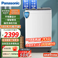 Panasonic 松下 10公斤波轮洗衣机全自动大容量抗菌除螨洗羽绒洗桶自洁 租房家用节能省水 XQB100-Q17CR