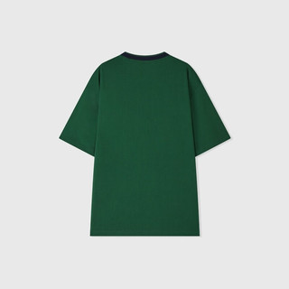 Gap 盖璞 男女款亲肤撞色logo印花短袖T恤 465443 绿色 XL