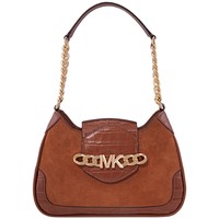MICHAEL KORS 迈克·科尔斯 棕色 Hally 女士小号绒面革鳄鱼纹肩包