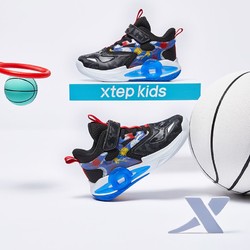 XTEP 特步 儿童2022秋冬男童球鞋网面透气防滑篮球鞋小童运动鞋童鞋