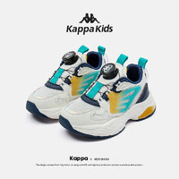 Kappa 卡帕 儿童运动鞋男童春季新款小白鞋旋转纽扣休闲老爹鞋