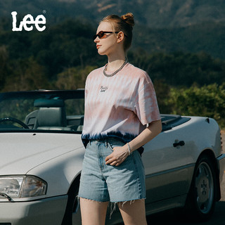 Lee24春夏舒适双色扎染男女同款短袖T恤LUT0077244DR 藏青色（尺码偏大，拍小一码） XS