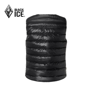 黑冰（BLACKICE）冬季轻暖舒适男款薄款600+蓬鹅绒羽绒马甲 黑色 M