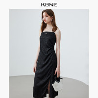 KBNE 卡貝奈爾 法式小眾設計吊帶裙子 黑色