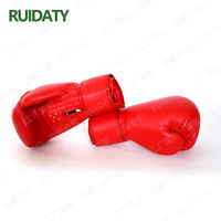 RUIDATY 拳擊手套 成人散打自由搏擊手套 打沙袋訓練手套 紅色 10oz