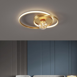 帕莎 卧室吸顶灯现代简约大气led主卧室书房创意个性铁艺北欧灯具