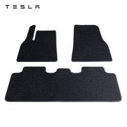 TESLA 特斯拉 官方model y地毯脚垫套装配件专车专用易于清洁舒适绒面脚垫耐磨