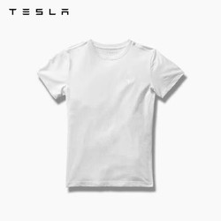 TESLA 特斯拉 T恤休闲特斯拉logo立体“T”标识女款纯棉上衣