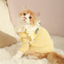 Hoopet 猫咪衣服冬季保暖布偶猫蓝猫秋装宠物猫猫小猫幼猫防掉毛秋天毛衣