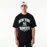 NEW ERA 纽亦华 七夕礼物 运动T恤短袖男女同款 MLB洋基队 黑色NY 2XL