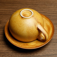复古咖啡杯碟欧式ins耐高温陶瓷蛋形精致杯子家用水杯200ml