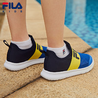 FILA 斐乐 童鞋 夏季新款男童鞋子女童跑鞋网面一脚蹬透气运动鞋
