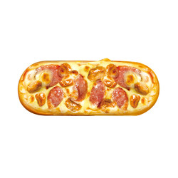 小萨牛牛 黑椒牛肉芝士船披萨90g微波加热即食披萨半成品加热即食
