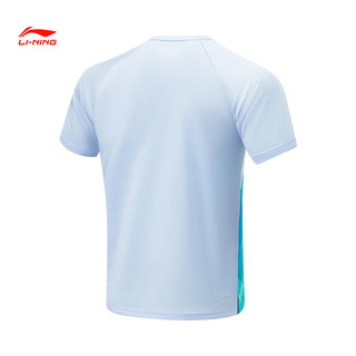 李宁（LI-NING）李宁乒乓球服新秀系列运动短袖上衣球服速干透气时尚 AAYU031-4蓝色【男女同款】 XXL