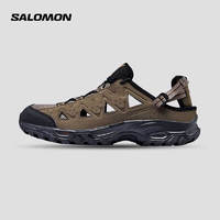 salomon 薩洛蒙 男款 戶外運動夏季網眼洞洞透氣速干釣魚溯溪沙灘拖鞋 ALHAMA 深咖色