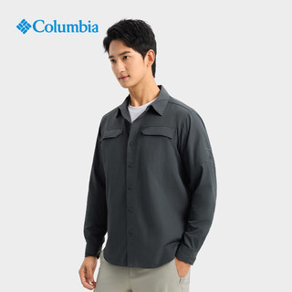 Columbia哥伦比亚户外防晒UPF50防紫外线速干衬衫AE0651 028 炭黑色（24） M(175/96A)