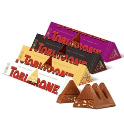 TOBLERONE 瑞士三角 亿滋瑞士Toblerone三角巧克力进口黑巧克力100g含蜂蜜巴旦木
