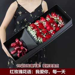 浪漫季節 19朵紅玫瑰經典禮盒 今日達-