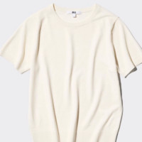 UNIQLO 优衣库 女士圆领短袖T恤 469409 乳白色 XL
