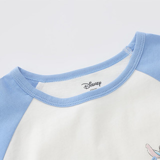 Disney 迪士尼 童装男女童七分袖睡衣2024夏儿童家居服六一儿童节 星海蓝 150cm
