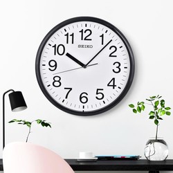 SEIKO 精工 日本精工12英寸鐘表現代簡約家用客廳臥室數字創意大氣掛鐘