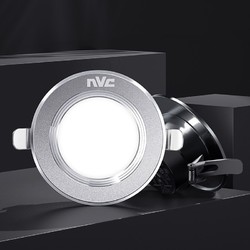 NVC Lighting 雷士照明 筒燈led嵌入式家用4W5W超薄三色變光客廳吊頂天花板射燈
