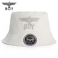 BOY LONDON24春夏男女同款白色印花休闲渔夫帽N90016 白色 S