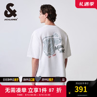 杰克·琼斯（JACK&JONES）春夏NBA联名个性字母胶印刺绣运动男士短袖T恤男装224201015 A06本白色 常规 A06本白色 XS