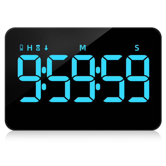 威灵顿 计时器多功能儿童学习时间定时管理厨房电子充电正倒计时器 冰蓝色