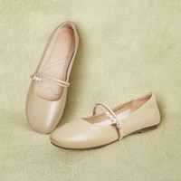 BASTO 百思图 2024春季新款简约复古法式玛丽珍鞋平跟女单鞋
