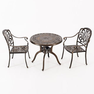 野人谷 户外铸铝桌椅休闲阳台花园露台桌椅铸铝椅子室外庭院桌椅