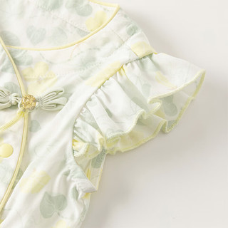戴维贝拉（DAVE＆BELLA）新生儿连体衣婴儿睡衣夏装新款女宝宝衣服0-6个月小童爬服哈衣