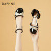 DAPHNE 达芙妮 法式玛丽珍高跟鞋女2024夏季新款百搭露趾气质包头时装凉鞋