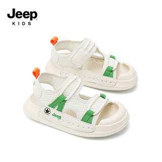 Jeep吉普儿童凉鞋男童夏季包头沙滩鞋女童轻便2024中大童宝宝鞋子 薄荷绿 27码 鞋内长约17.7cm