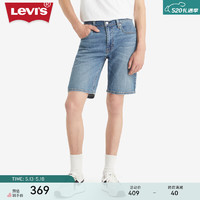 Levi's李维斯冰酷系列24夏季男士405经典简约休闲牛仔短裤 中蓝色 34 12