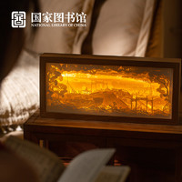 中國國家圖書館 國家圖書館盛世拾憶紙雕燈文創古風柔光木質相框送520生日禮物品
