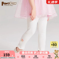 PawinPaw卡通小熊童装2024春夏女宝宝儿童纯色打底裤长裤全棉 Grey灰色/15 100