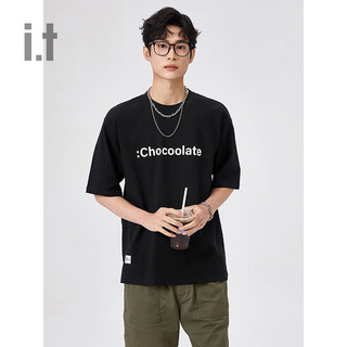 :CHOCOOLATE it 男装基础短袖T恤2024夏季简约日常半袖001070 GYD/灰色 XL