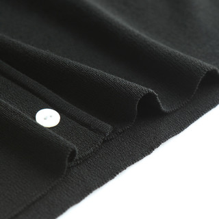 帕罗（PALUOPO）无袖背心设计感V领上衣外穿宽松型设计感打底开衫小衫上衣 黑色 S