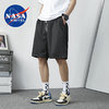 NASA MARVEL 短裤男夏季新款运动休闲透气五分裤潮流宽松青少年沙滩裤 黑色 L