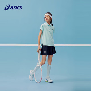 asics/亚瑟士童装2024年女童夏轻薄柔软飘逸运动网球裙短裙子 50藏青色 120cm