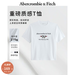 Abercrombie & Fitch 男装女装装 24春夏小麋鹿舒适圆领T恤 358443-1 白色 L (180/108A)
