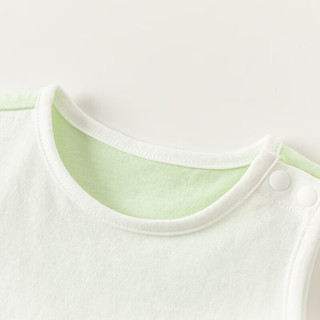 戴维贝拉（DAVE＆BELLA）初生婴儿衣服0-3个月纯棉新生儿连体衣2024夏装男宝宝爬爬服 青提奶绿 80cm（身高73-80cm）
