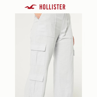 HOLLISTER24年春夏新款高腰百搭舒适宽松休闲工装裤 女 356612-1