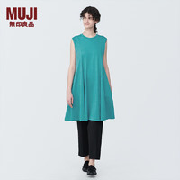 无印良品（MUJI）女式 天竺编织 无袖连衣裙 女装裙子夏季 BB2POA4S