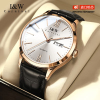 I&W Carnival HWGUOJI瑞士品牌名表男士手表鋼帶自動機械表進口機芯防水輕奢腕表十大