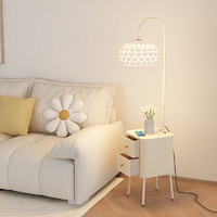 杜君 奶油風床頭柜一體落地燈臥室設計感簡約客廳沙發邊氛圍燈9001三色