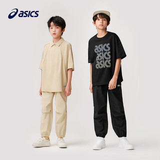 asics/亚瑟士童装2024年夏季运动裤男童吸湿速干弹性梭织长裤 8858卡其 160cm