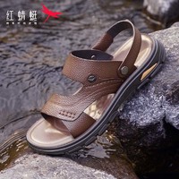 红蜻蜓凉鞋男2024夏季爸爸鞋舒适凉拖鞋中老年人沙滩鞋 WTT217