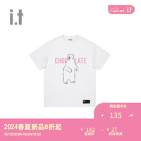 :CHOCOOLATE it男装圆领短袖T恤2024夏季简约休闲半袖003010 WHX/白色 M